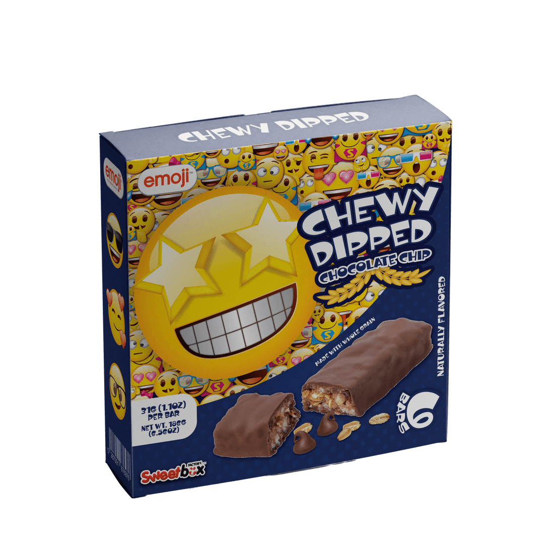 Chewy granola bar dipped with chocolate